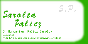 sarolta palicz business card